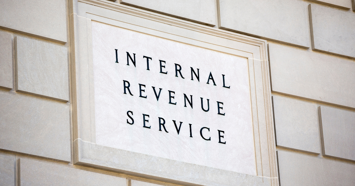 Internal Revenue Service building sign